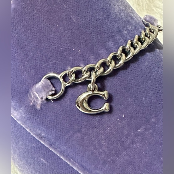 Coach Ladies Velvet Loafers Silver Chain Accent Dark Lavender Size 6.5 NWOB - Picture 9 of 14